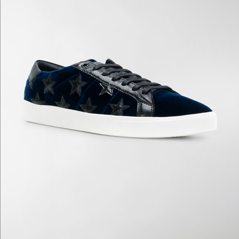 Saint Laurent Court Classic Navy Blue California Luxury Sneakers 35
